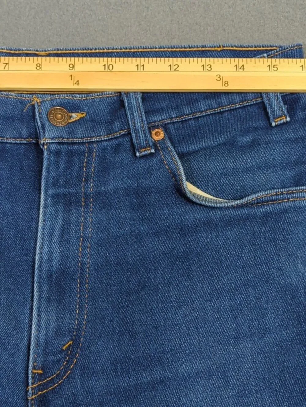 Levi's VTG Jeans Men's 34x34 Fits 32x29 Blue 517 Orange Tab Boot Made In USA